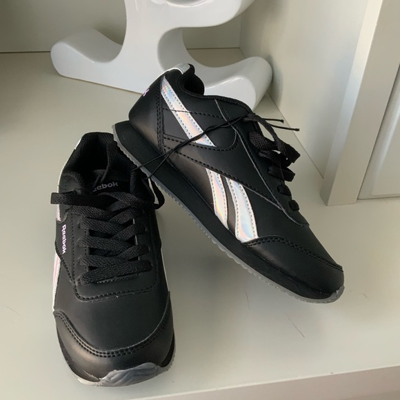 REEBOK Harman Black Iridescent Girls Youth Sneakers Size USA 1 BRAND NEW - Picture 8 of 11